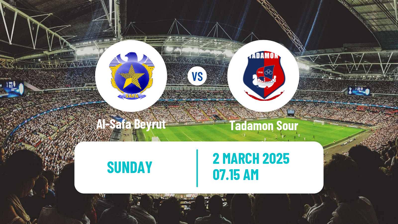 Soccer Lebanese Premier League Al-Safa Beyrut - Tadamon Sour