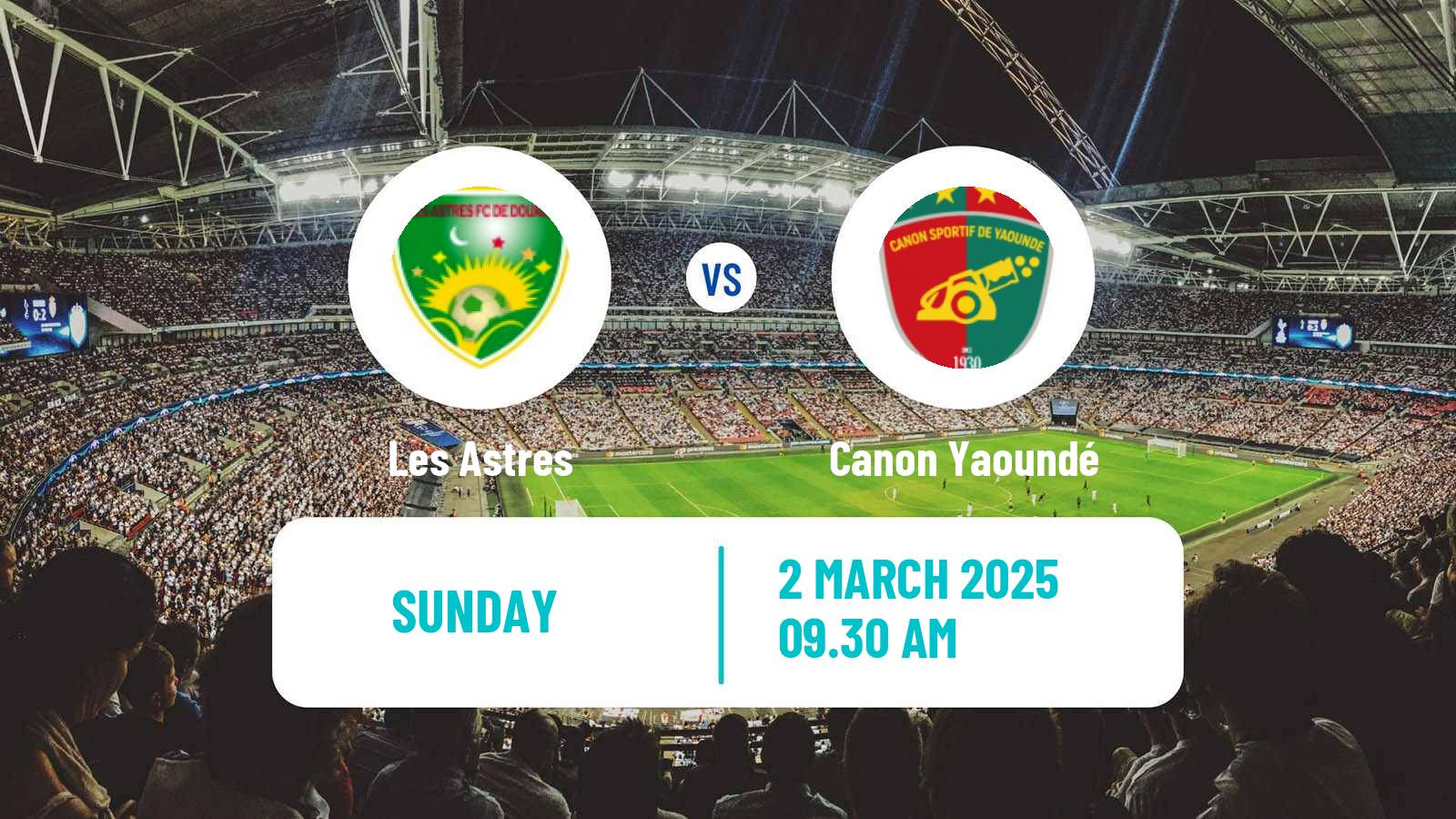 Soccer Cameroon Elite One Les Astres - Canon Yaoundé