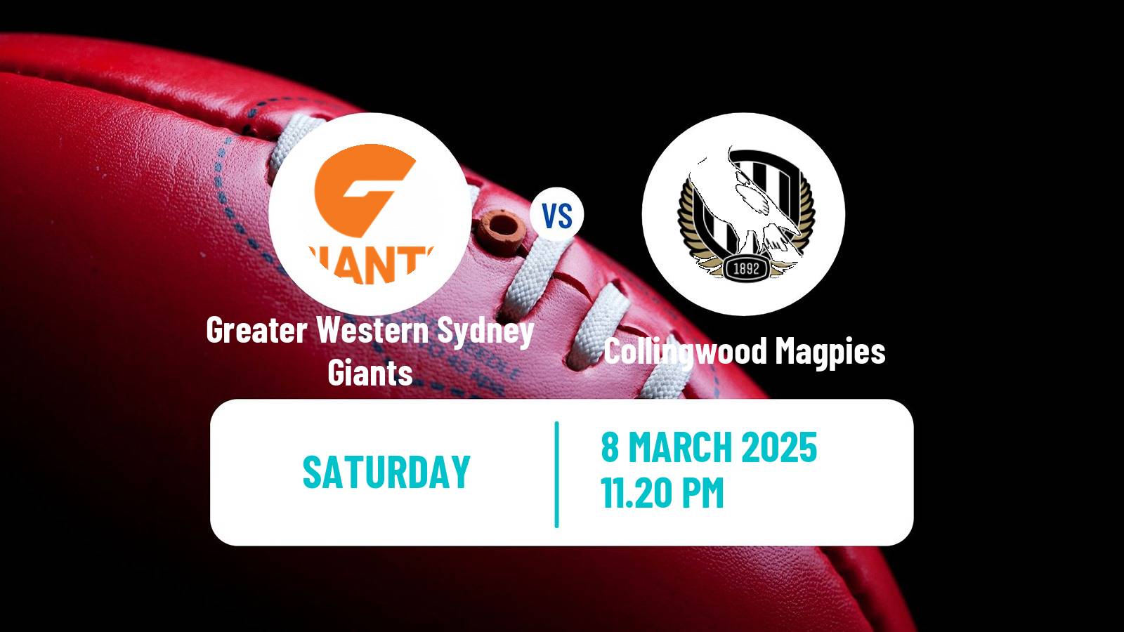 Aussie rules AFL Greater Western Sydney Giants - Collingwood Magpies