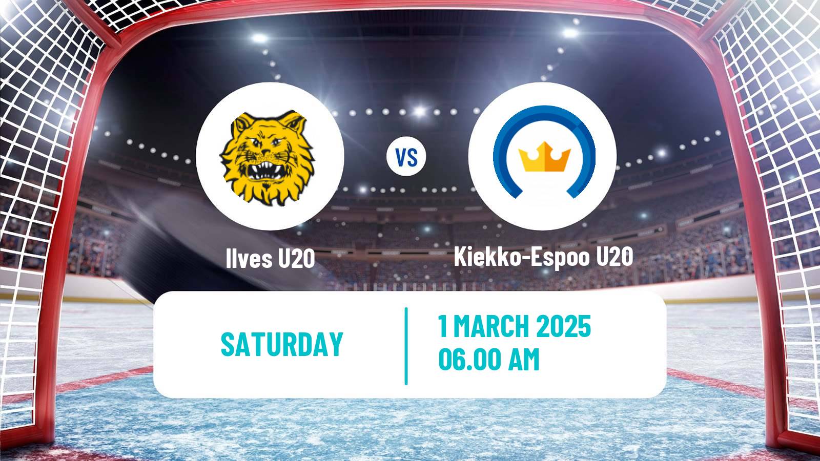 Hockey Finnish SM-sarja U20 Ilves U20 - Kiekko-Espoo U20