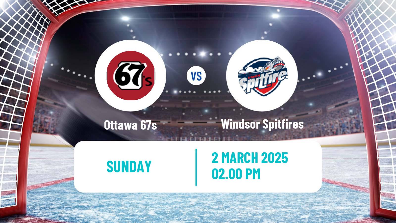 Hockey OHL Ottawa 67s - Windsor Spitfires