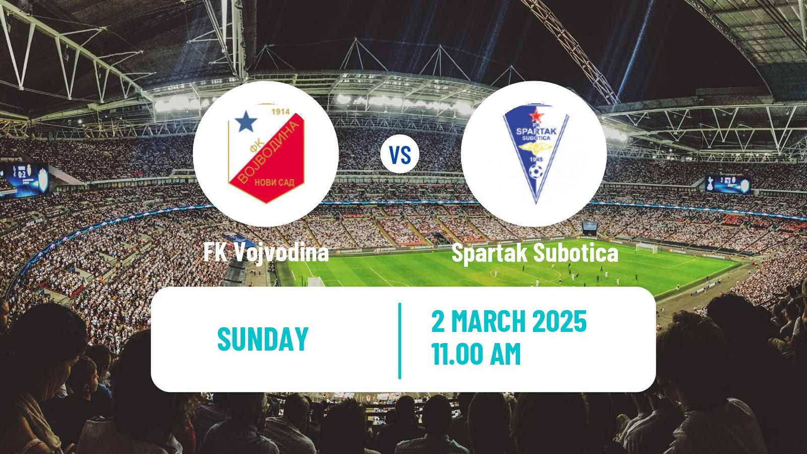 Soccer Serbian Superliga Vojvodina - Spartak Subotica