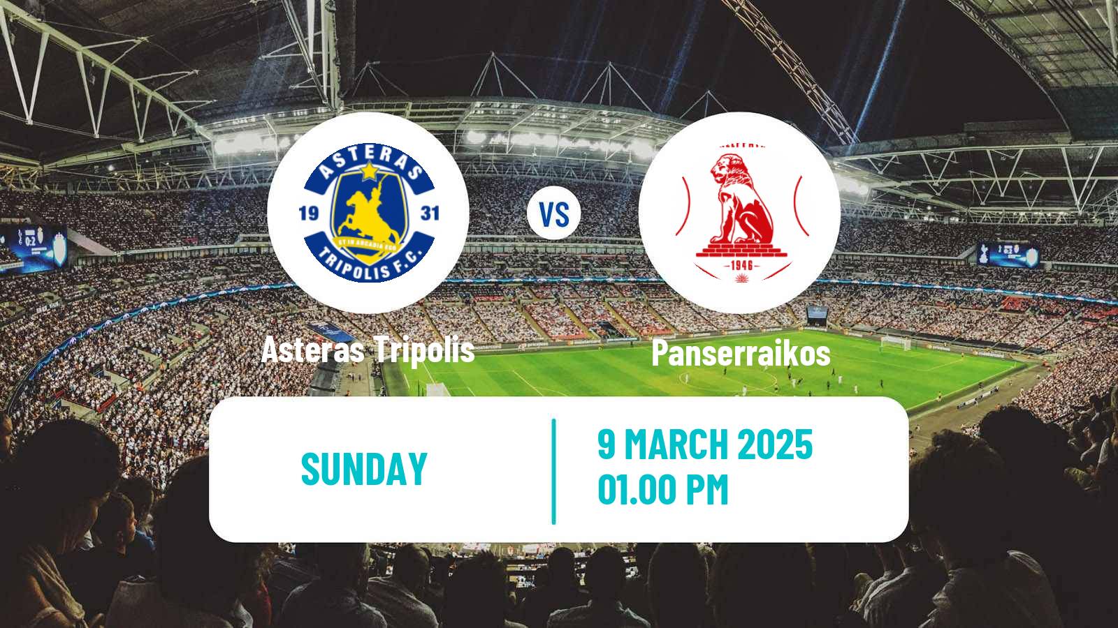 Soccer Greek Super League Asteras Tripolis - Panserraikos