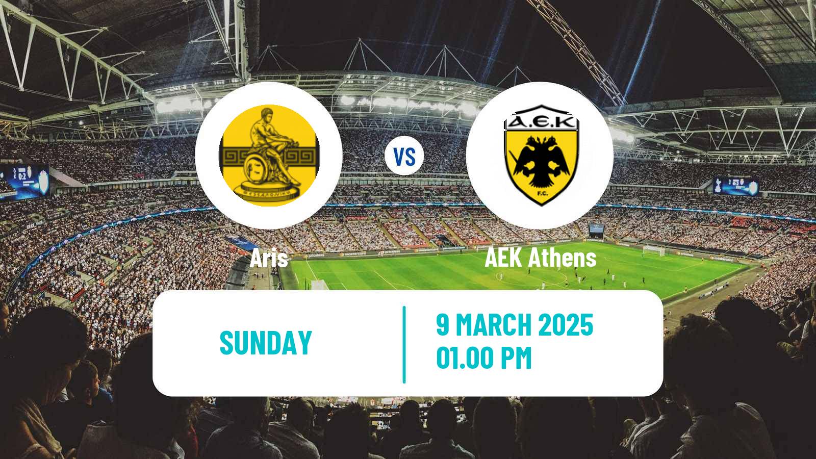 Soccer Greek Super League Aris - AEK Athens