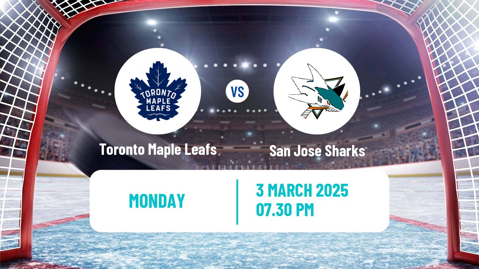 Hockey NHL Toronto Maple Leafs - San Jose Sharks