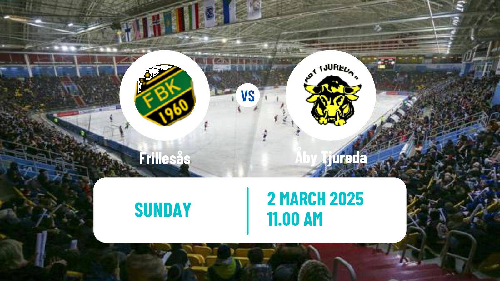 Bandy Swedish Elitserien Bandy Frillesås - Åby Tjureda