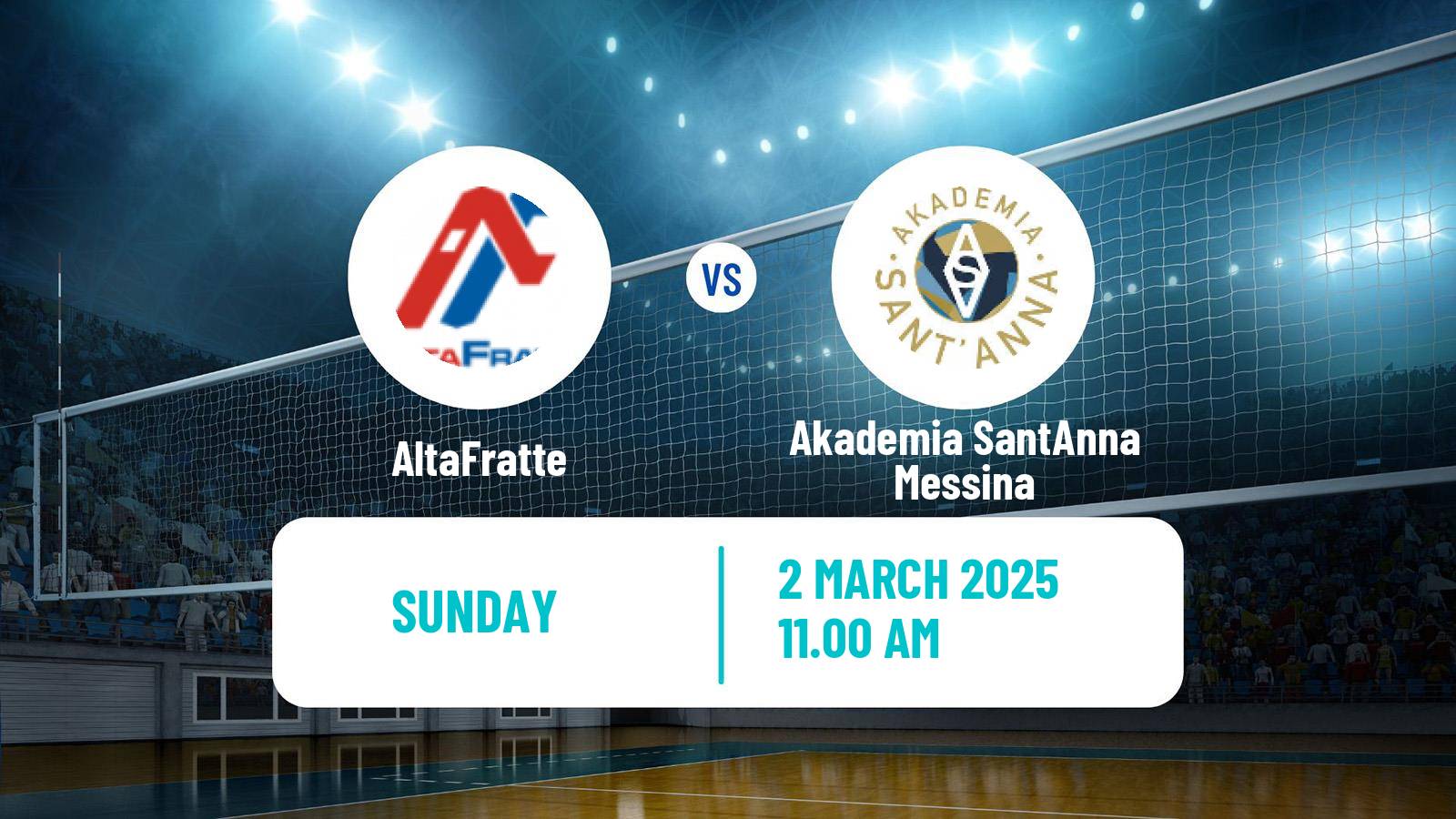 Volleyball Italian Serie A2 Volleyball Women AltaFratte - Akademia SantAnna Messina