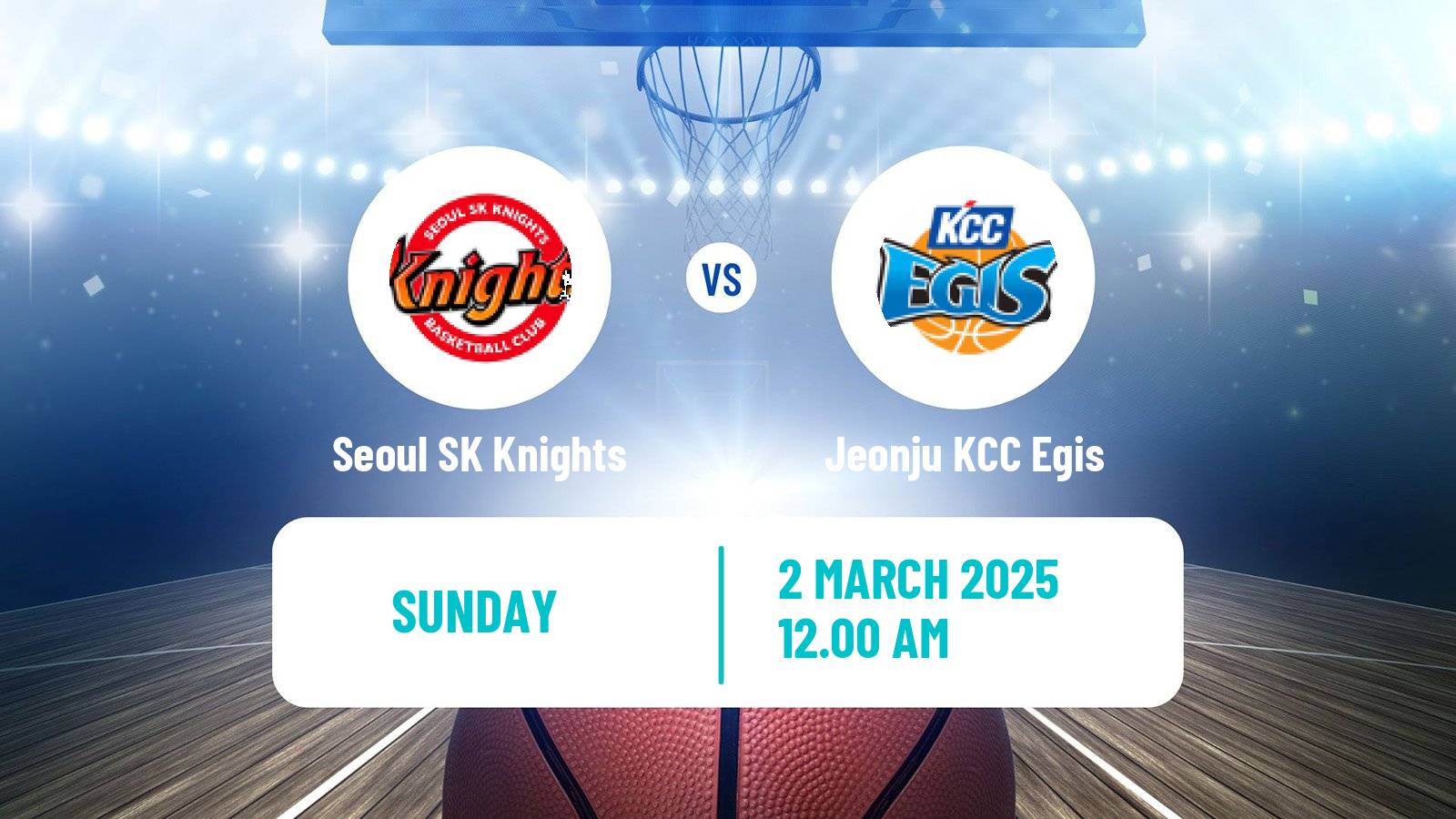 Basketball KBL Seoul SK Knights - Jeonju KCC Egis