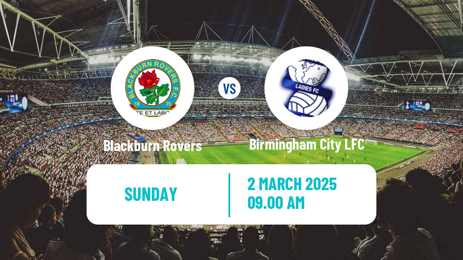 Soccer English Women Championship Blackburn Rovers - Birmingham City LFC