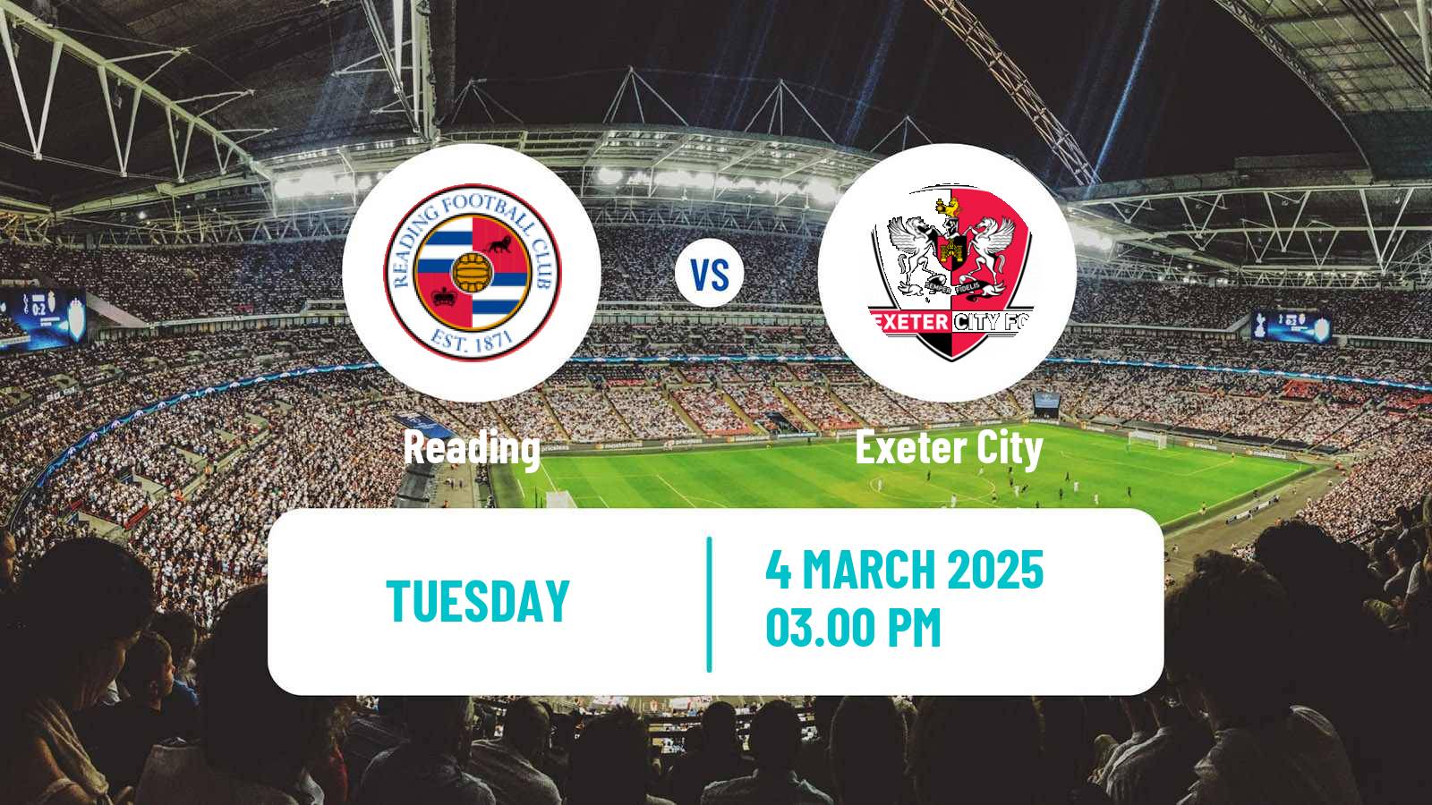 Soccer English League One Reading - Exeter City