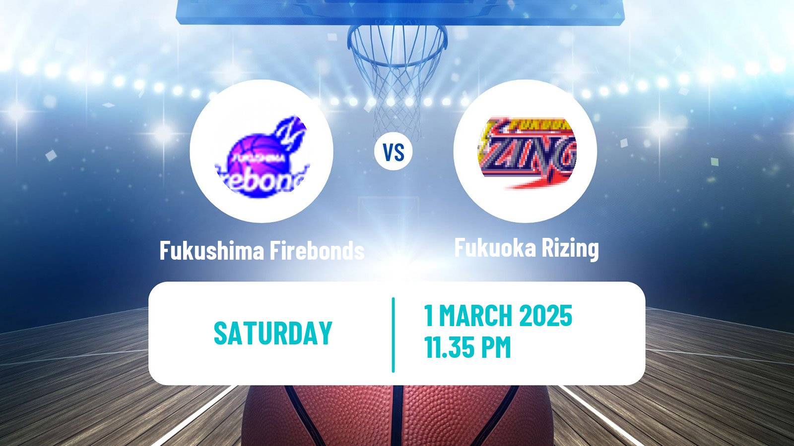 Basketball Japan B2 League Basketball Fukushima Firebonds - Fukuoka Rizing