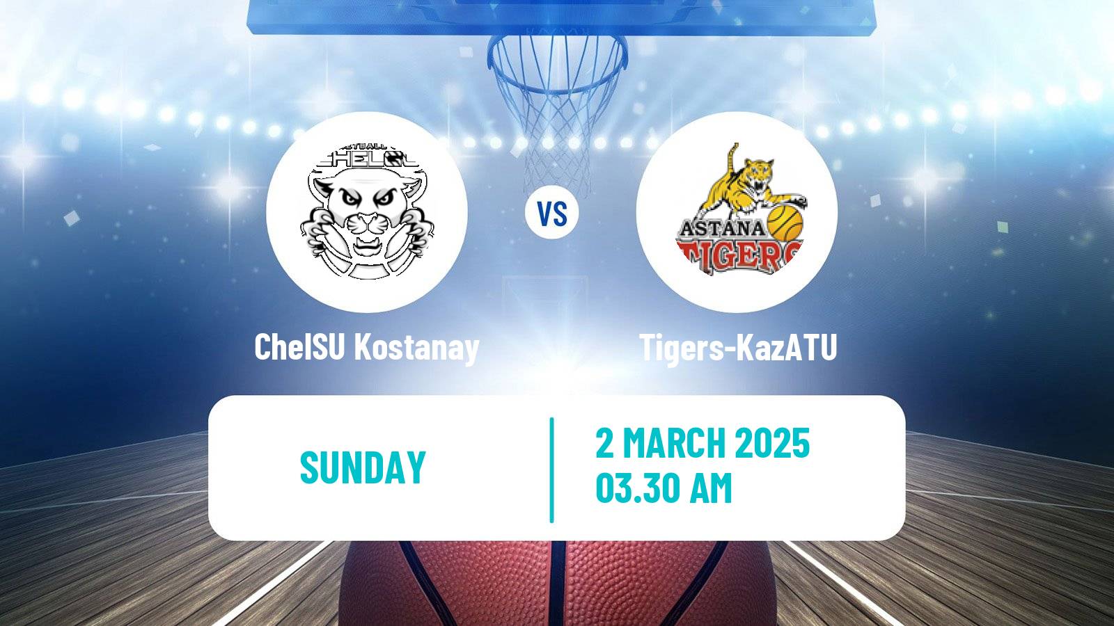 Basketball Kazakh Higher League Basketball ChelSU Kostanay - Tigers-KazATU