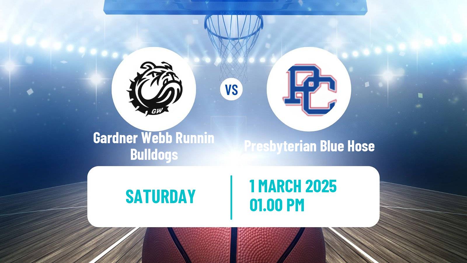 Basketball NCAA College Basketball Women Gardner Webb Runnin Bulldogs - Presbyterian Blue Hose