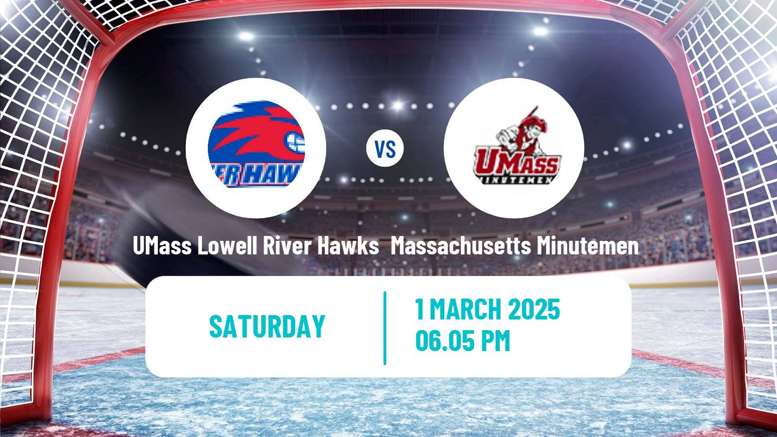 Hockey NCAA Hockey UMass Lowell River Hawks - Massachusetts Minutemen