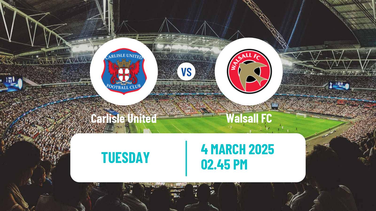 Soccer English League Two Carlisle United - Walsall