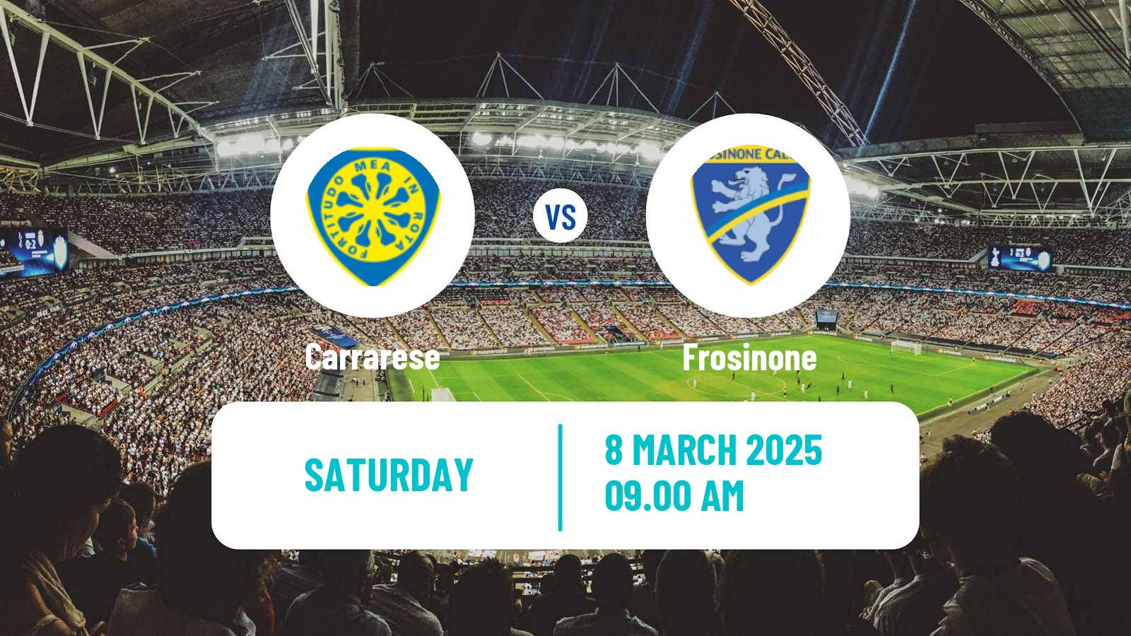 Soccer Italian Serie B Carrarese - Frosinone