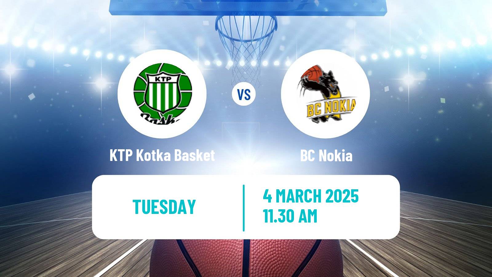 Basketball Finnish Korisliiga KTP Kotka Basket - BC Nokia