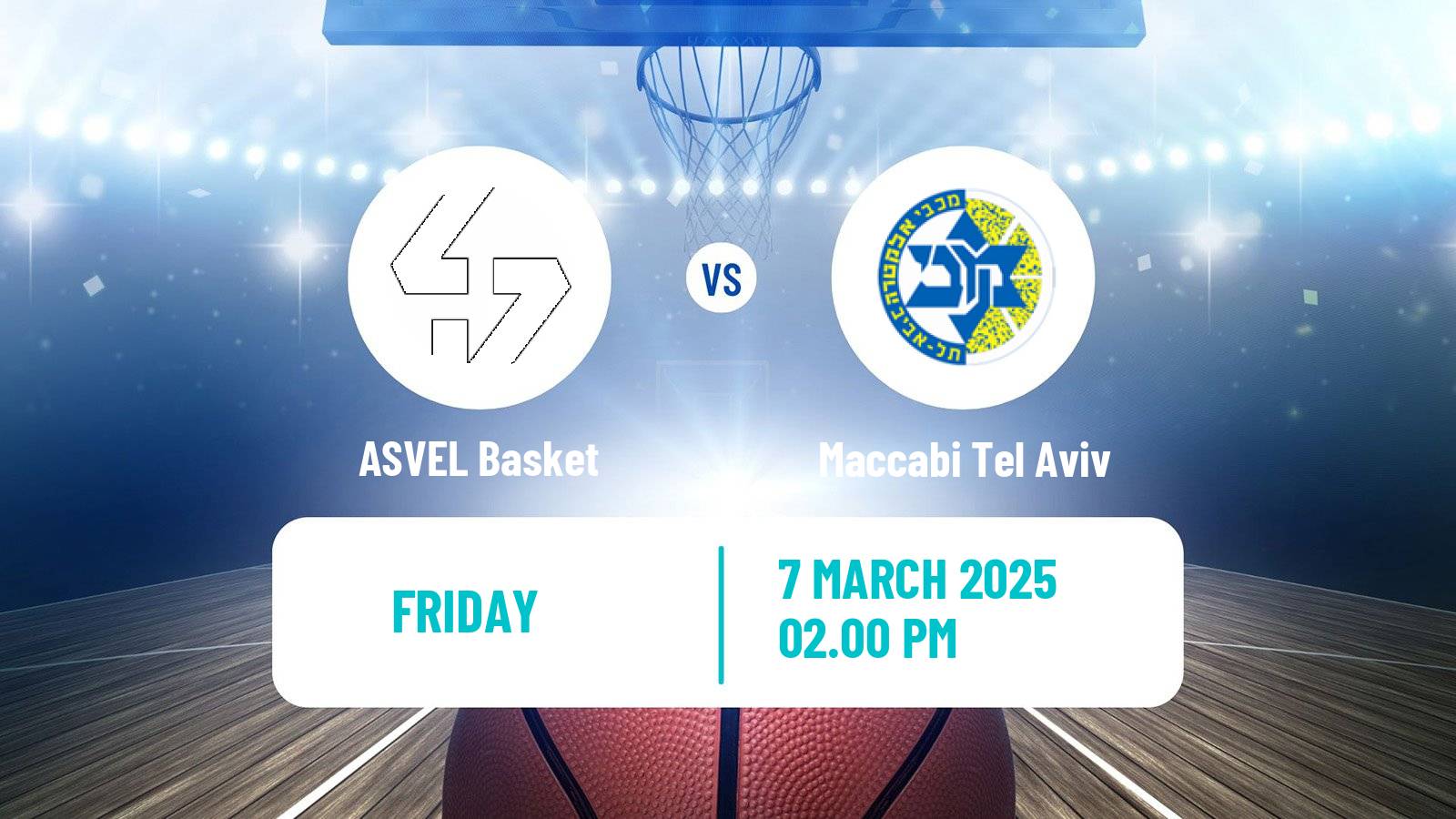 Basketball Euroleague ASVEL Basket - Maccabi Tel Aviv