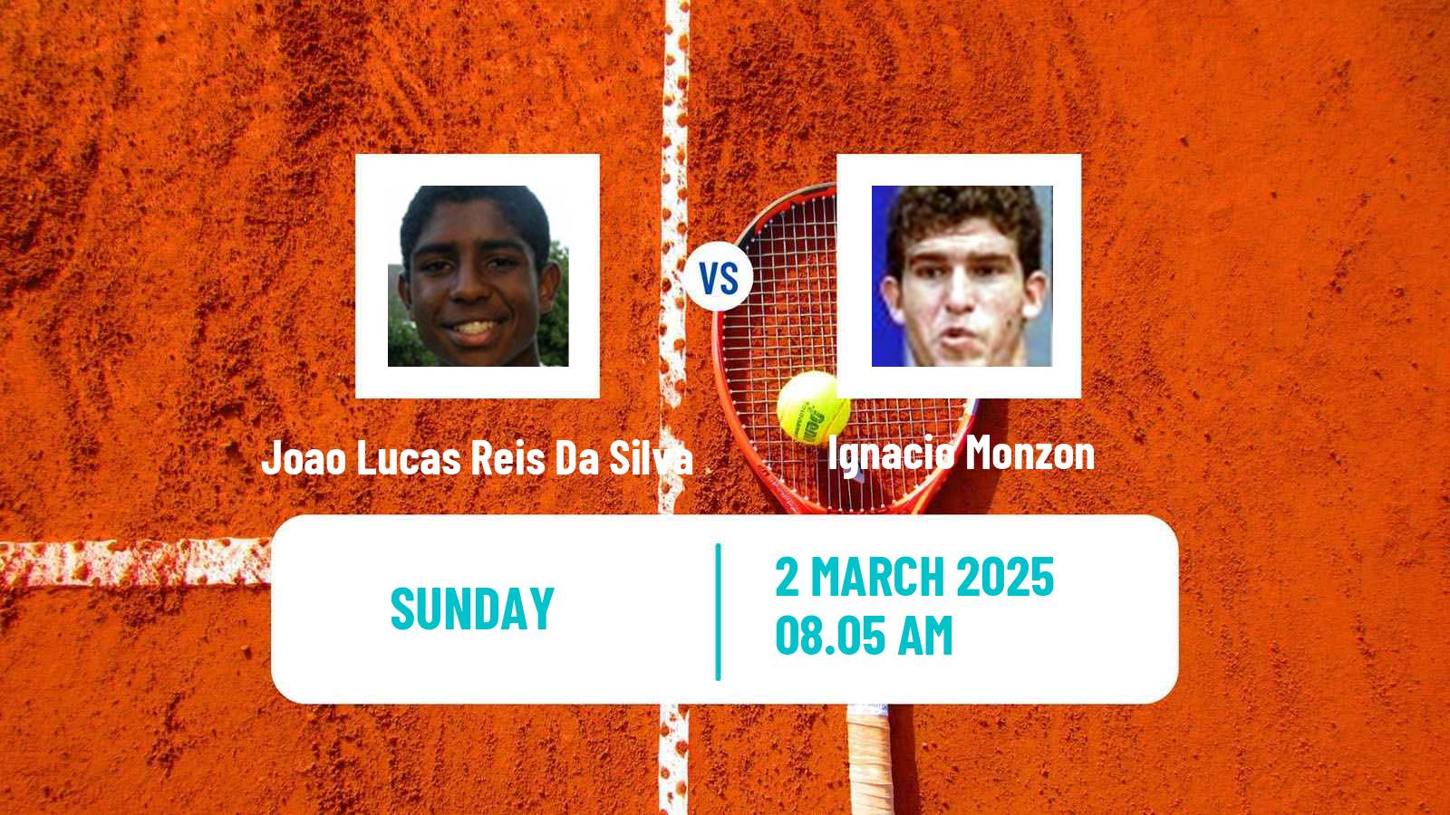 Tennis Cordoba 2 Challenger Men Joao Lucas Reis Da Silva - Ignacio Monzon