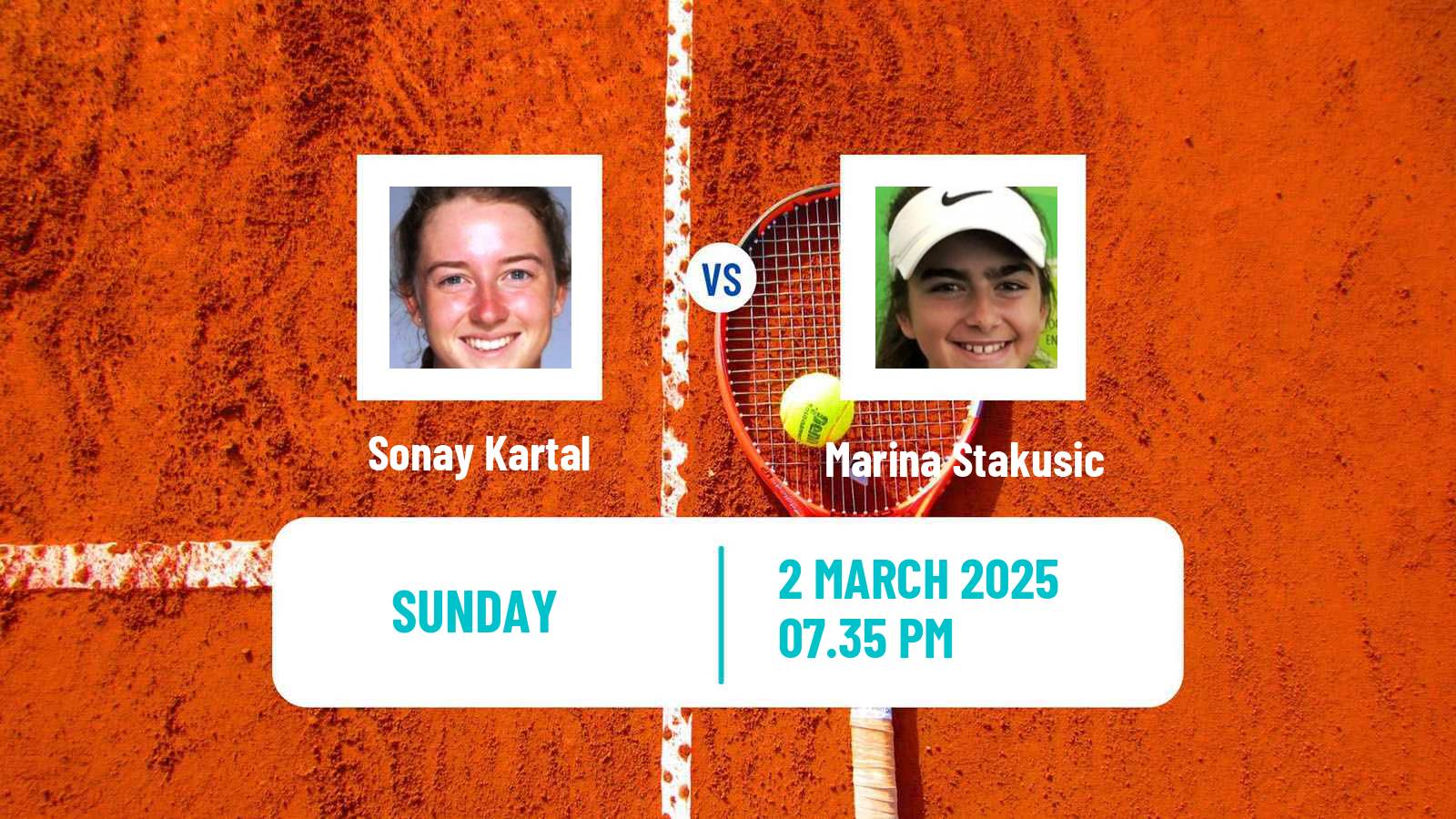 Tennis WTA Indian Wells Sonay Kartal - Marina Stakusic