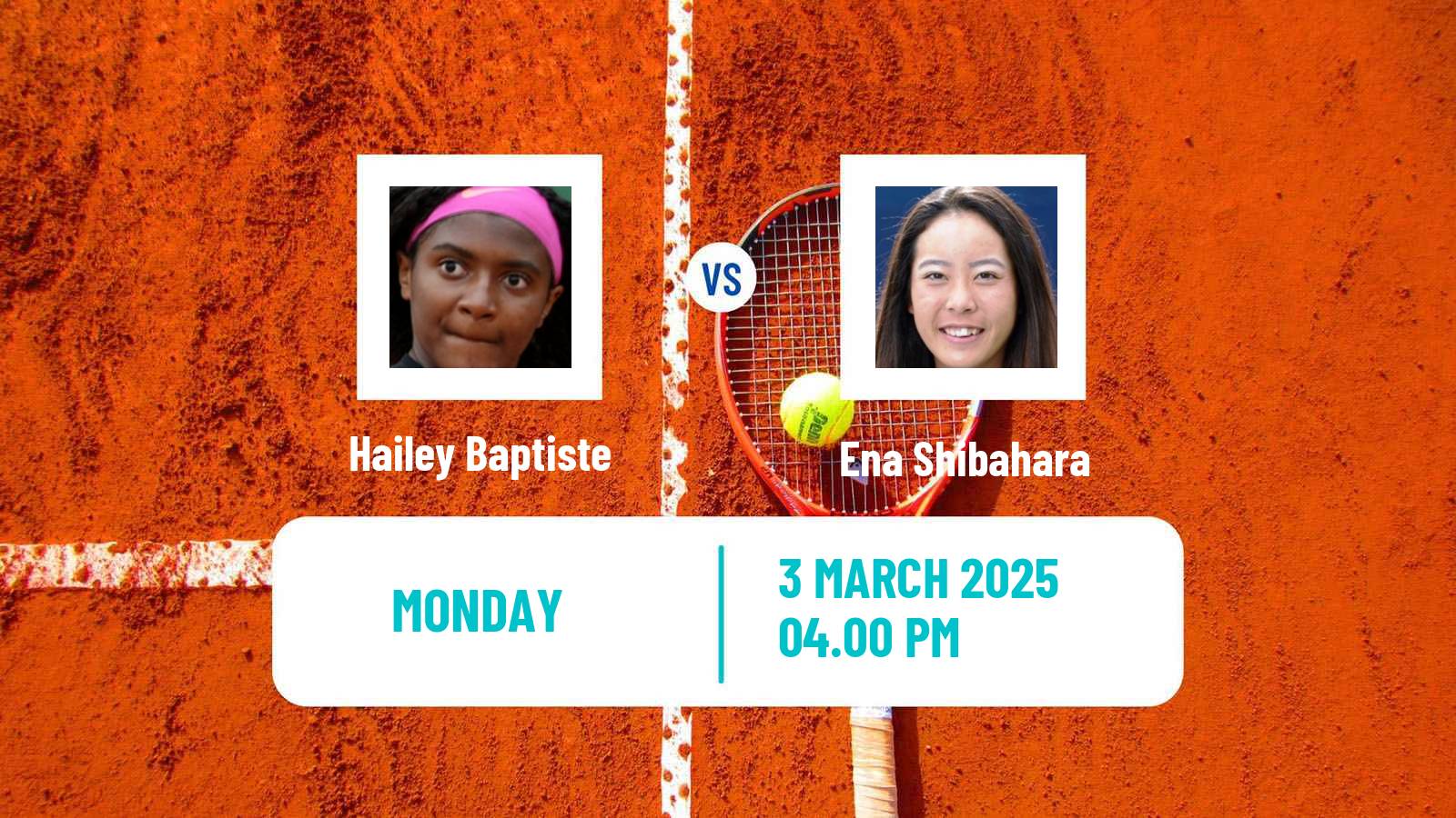 Tennis WTA Indian Wells Hailey Baptiste - Ena Shibahara