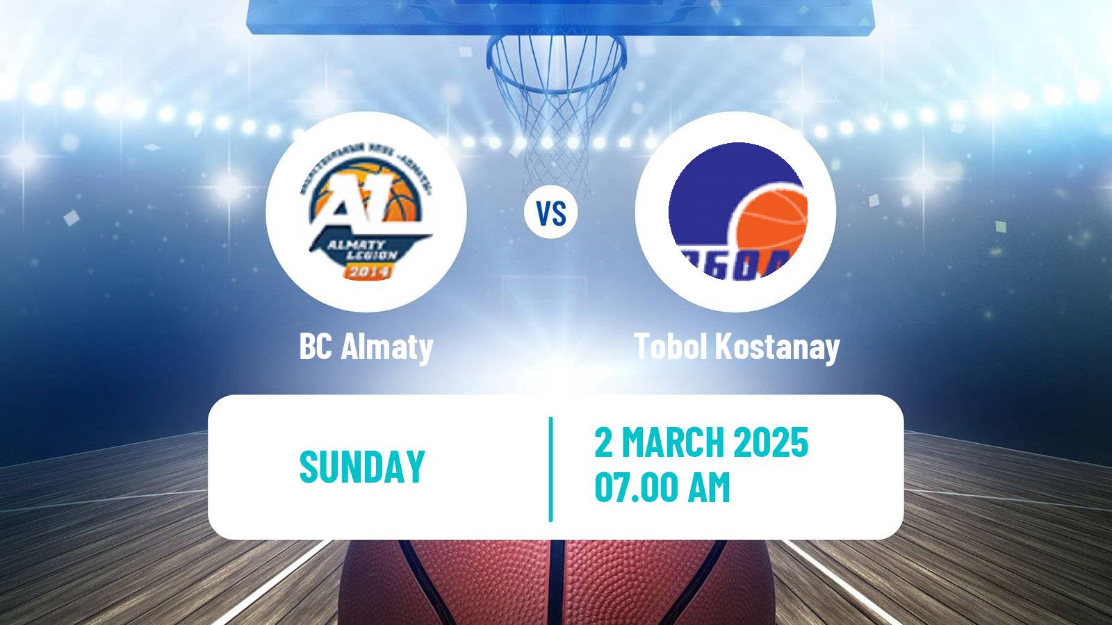 Basketball Kazakh National League Basketball Almaty - Tobol Kostanay