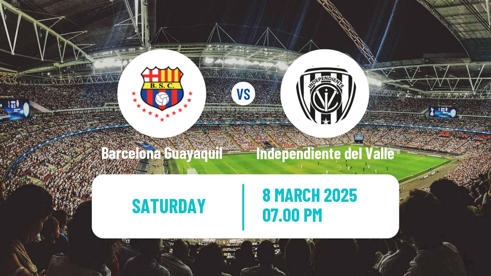 Soccer Ecuadorian Liga Pro Barcelona Guayaquil - Independiente del Valle