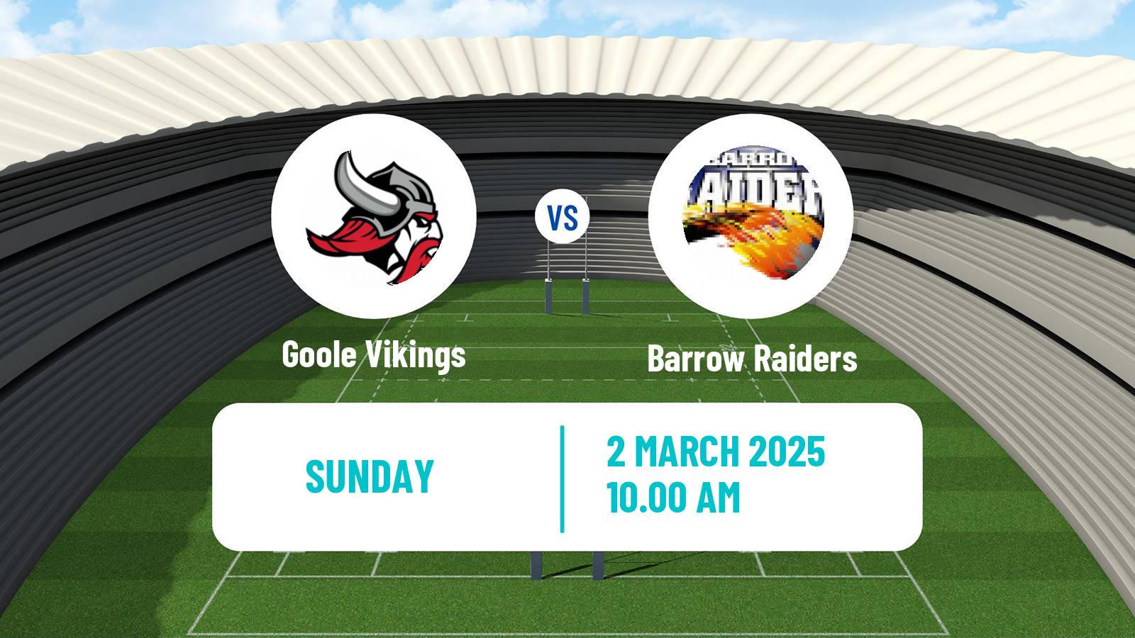 Rugby league English 1895 Cup Goole Vikings - Barrow Raiders