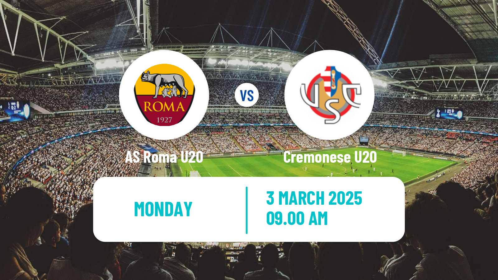 Soccer Italian Primavera 1 Roma U20 - Cremonese U20