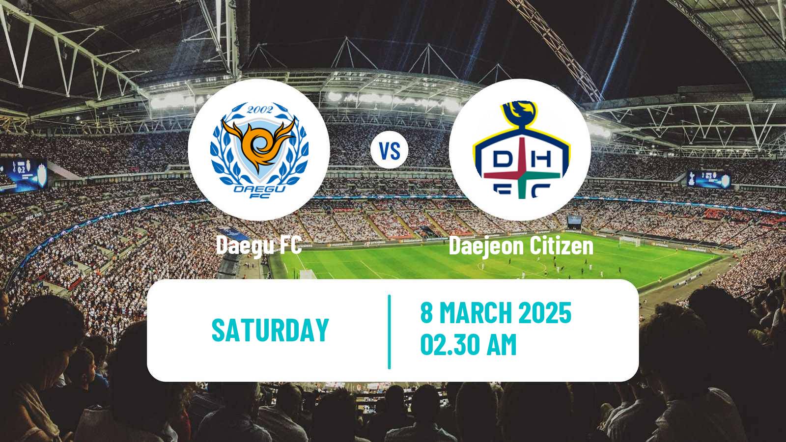 Soccer South Korean K-League 1 Daegu - Daejeon Citizen