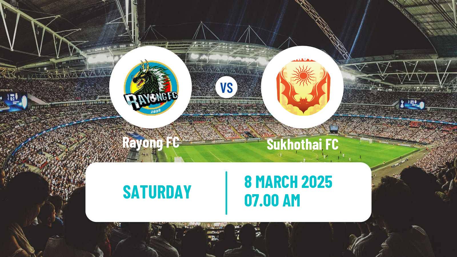 Soccer Thai League 1 Rayong FC - Sukhothai