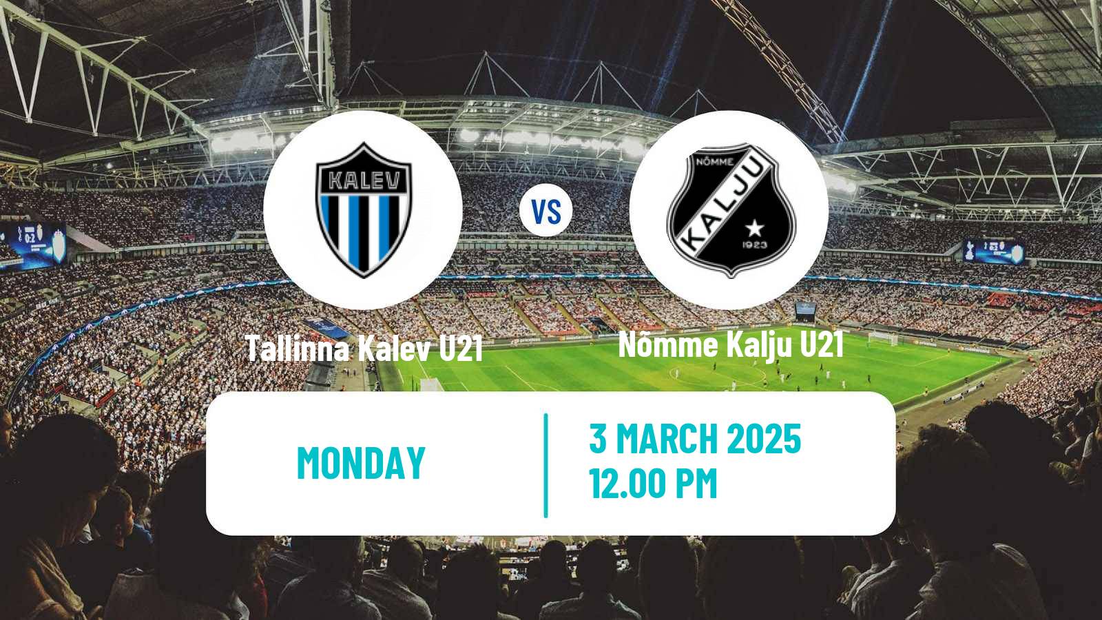 Soccer Estonian Esiliiga Tallinna Kalev U21 - Nõmme Kalju U21