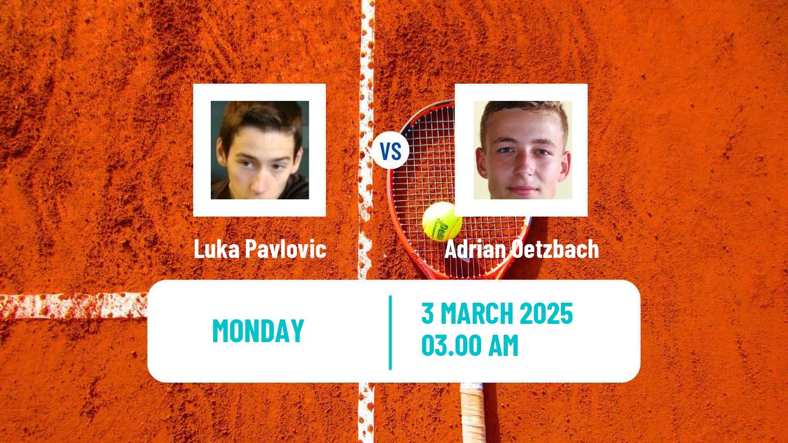 Tennis Kigali 2 Challenger Men Luka Pavlovic - Adrian Oetzbach