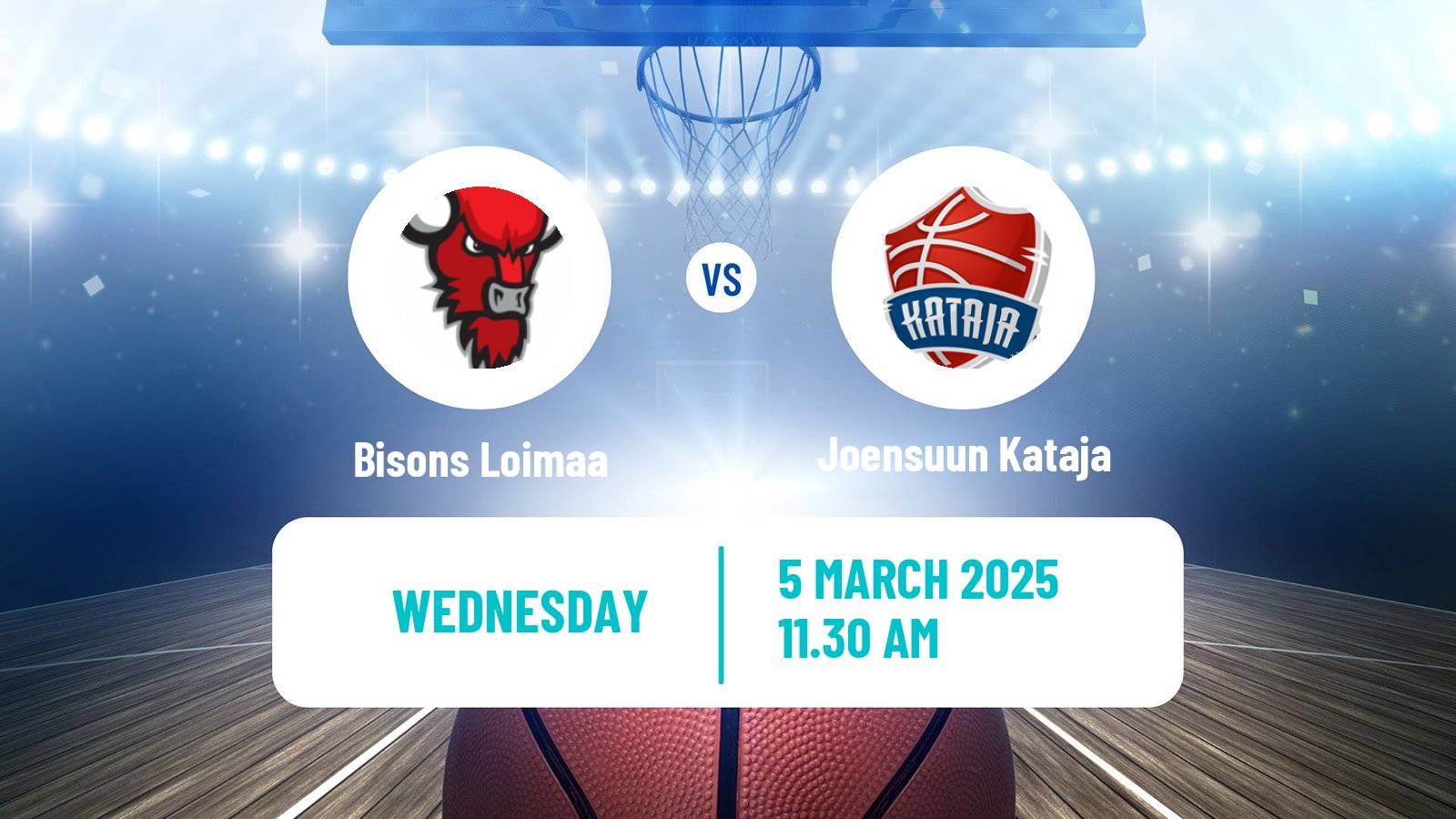 Basketball Finnish Korisliiga Bisons Loimaa - Joensuun Kataja