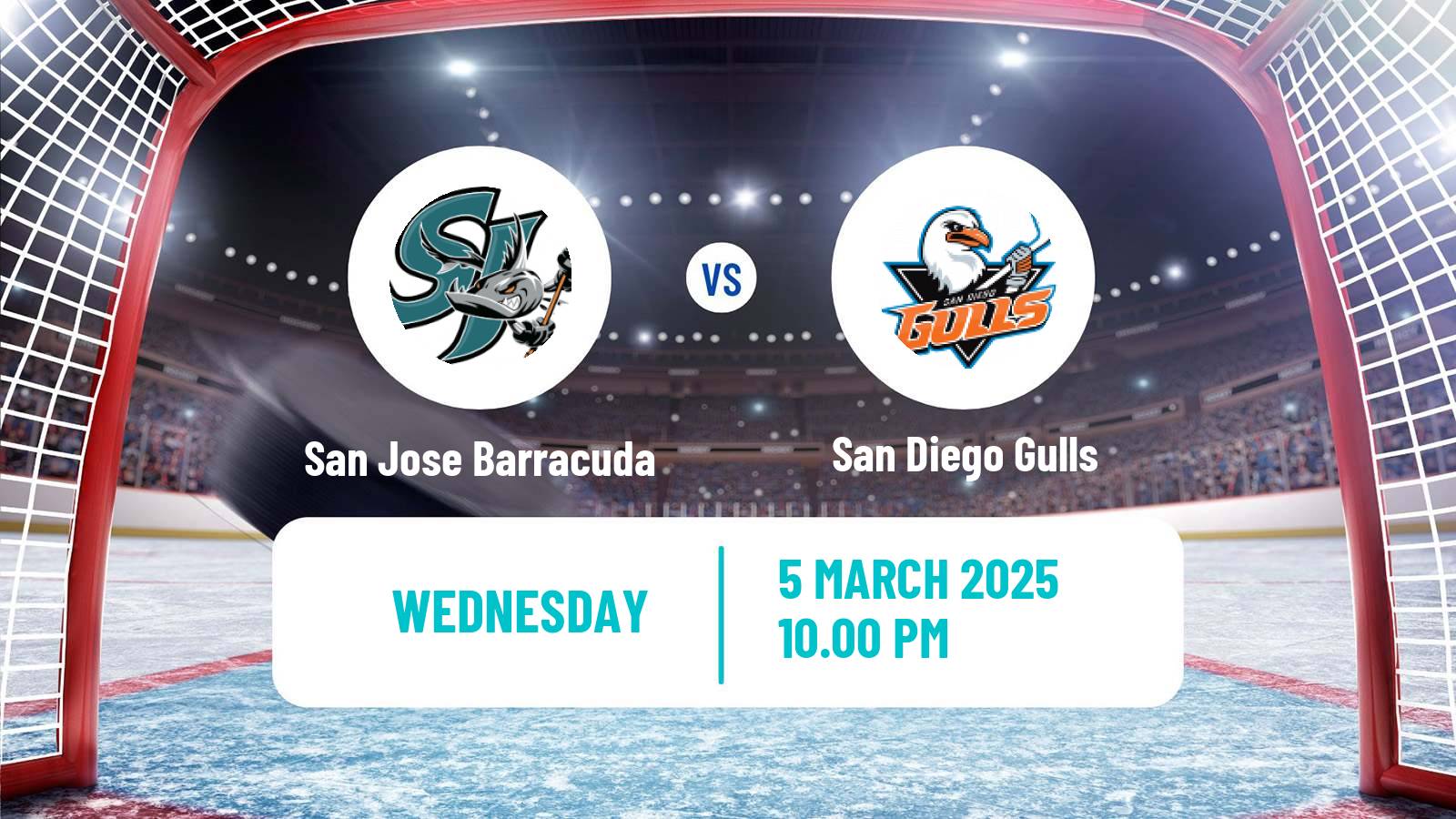 Hockey AHL San Jose Barracuda - San Diego Gulls