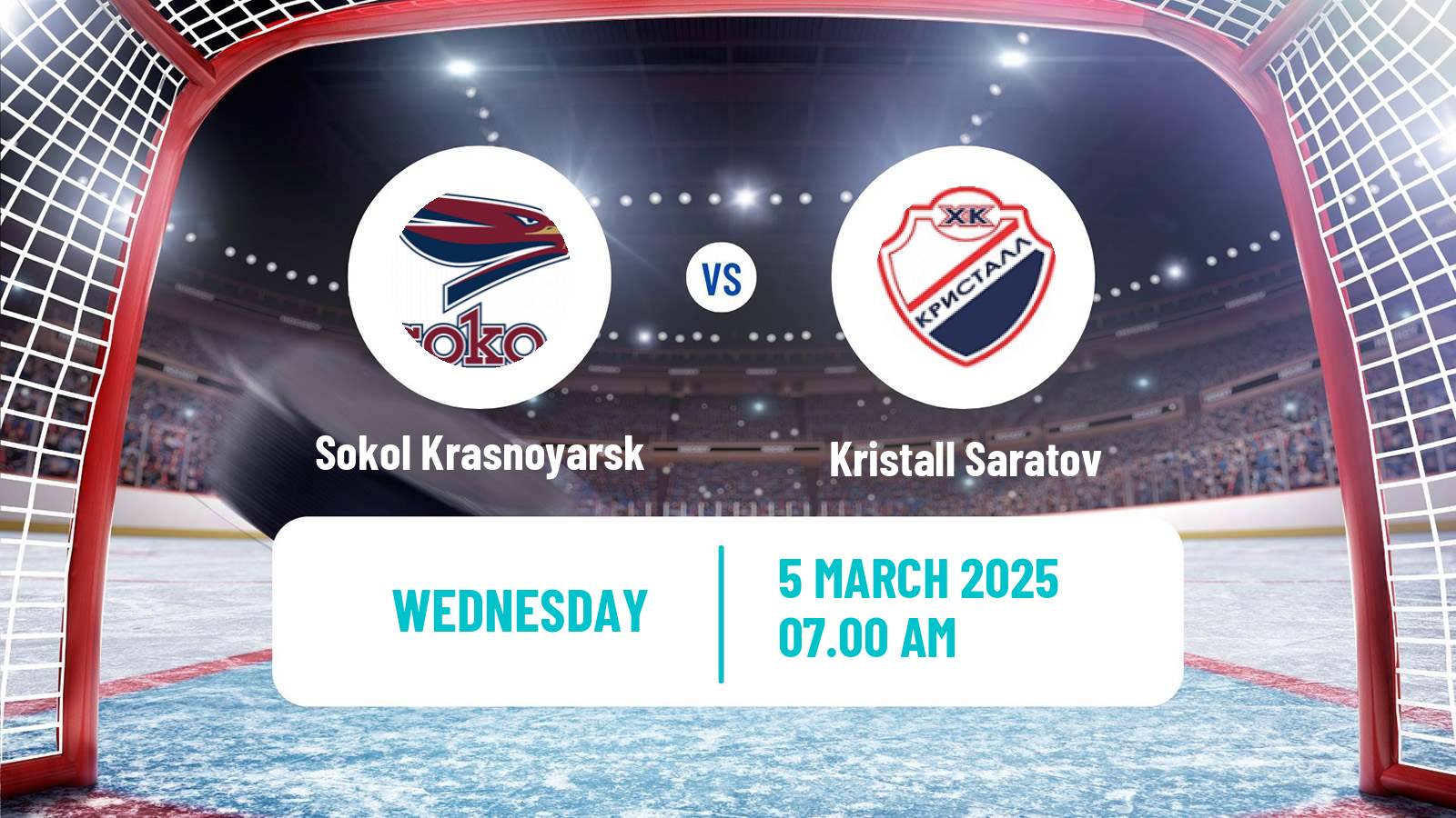 Hockey VHL Sokol Krasnoyarsk - Kristall Saratov