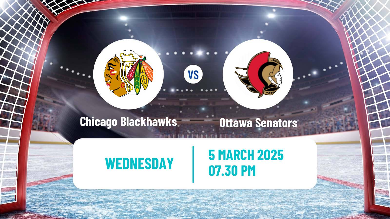 Hockey NHL Chicago Blackhawks - Ottawa Senators