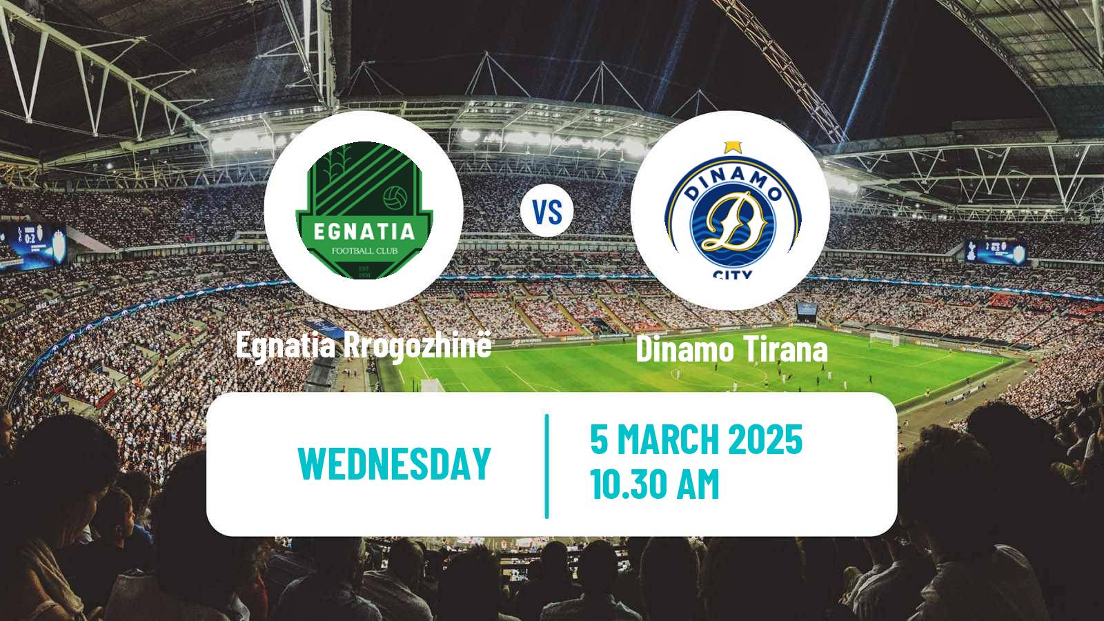 Soccer Albanian Super League Egnatia Rrogozhinë - Dinamo Tirana