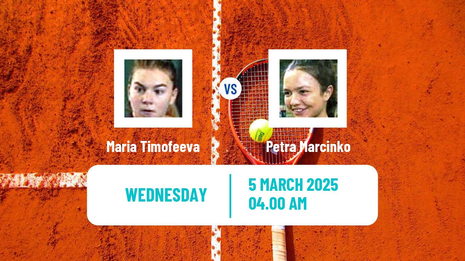 Tennis ITF W75 Trnava 2 Women Maria Timofeeva - Petra Marcinko