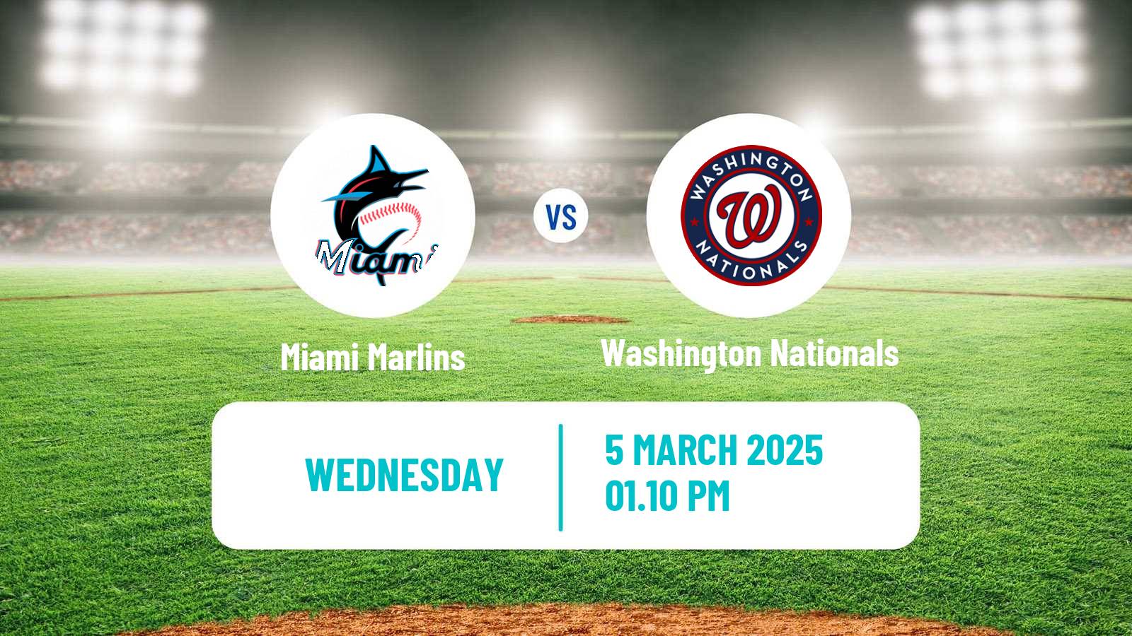 Baseball MLB Spring Training Miami Marlins - Washington Nationals