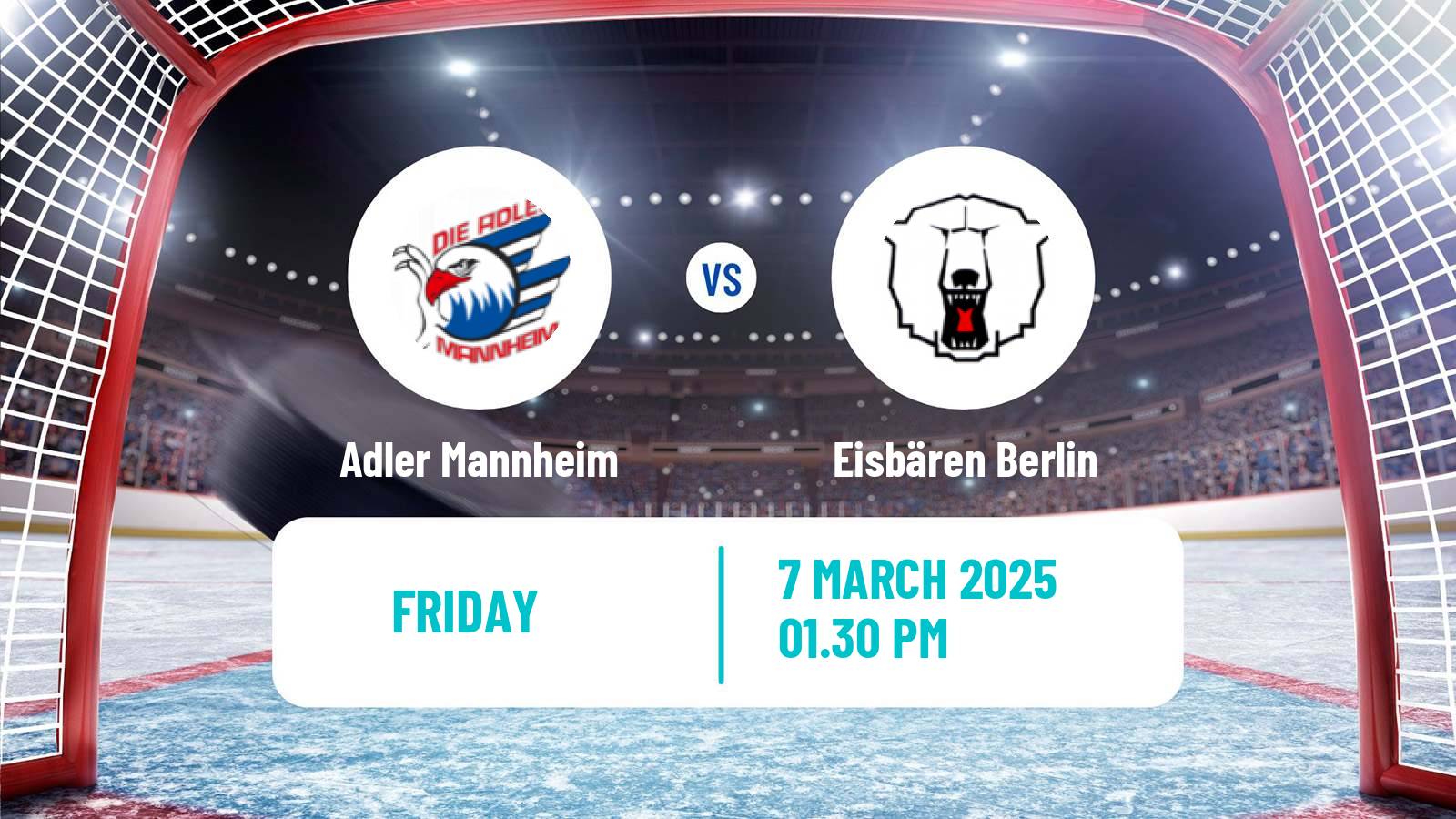 Hockey German Ice Hockey League Adler Mannheim - Eisbären Berlin