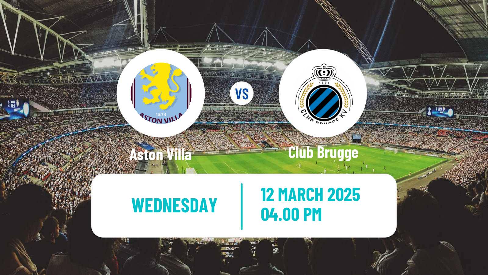 Soccer UEFA Champions League Aston Villa - Club Brugge