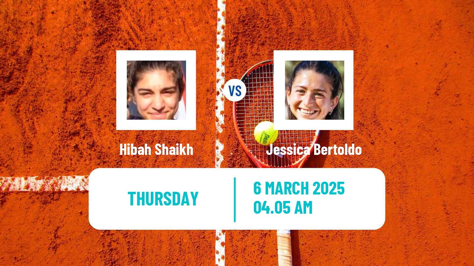 Tennis ITF W15 Antalya 6 Women Hibah Shaikh - Jessica Bertoldo