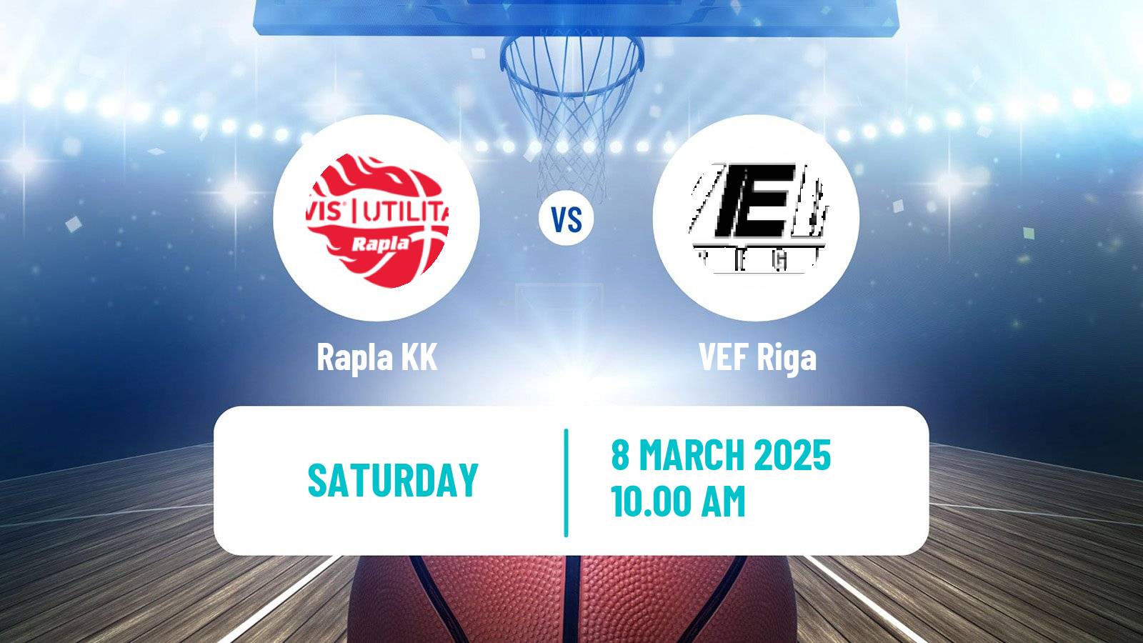 Basketball Estonian–Latvian Basketball League Rapla - VEF Riga