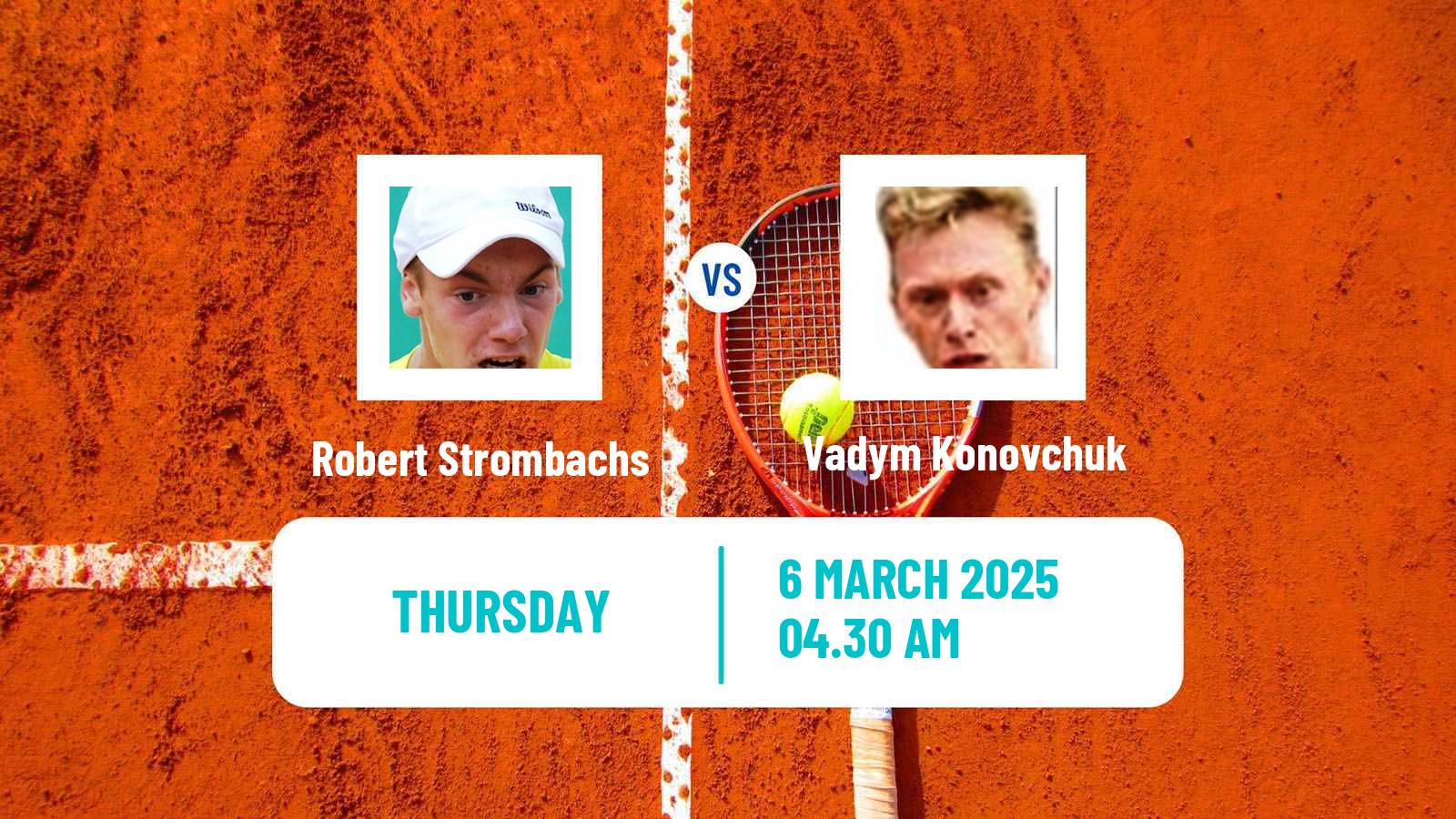 Tennis ITF M15 Sharm Elsheikh 6 Men Robert Strombachs - Vadym Konovchuk