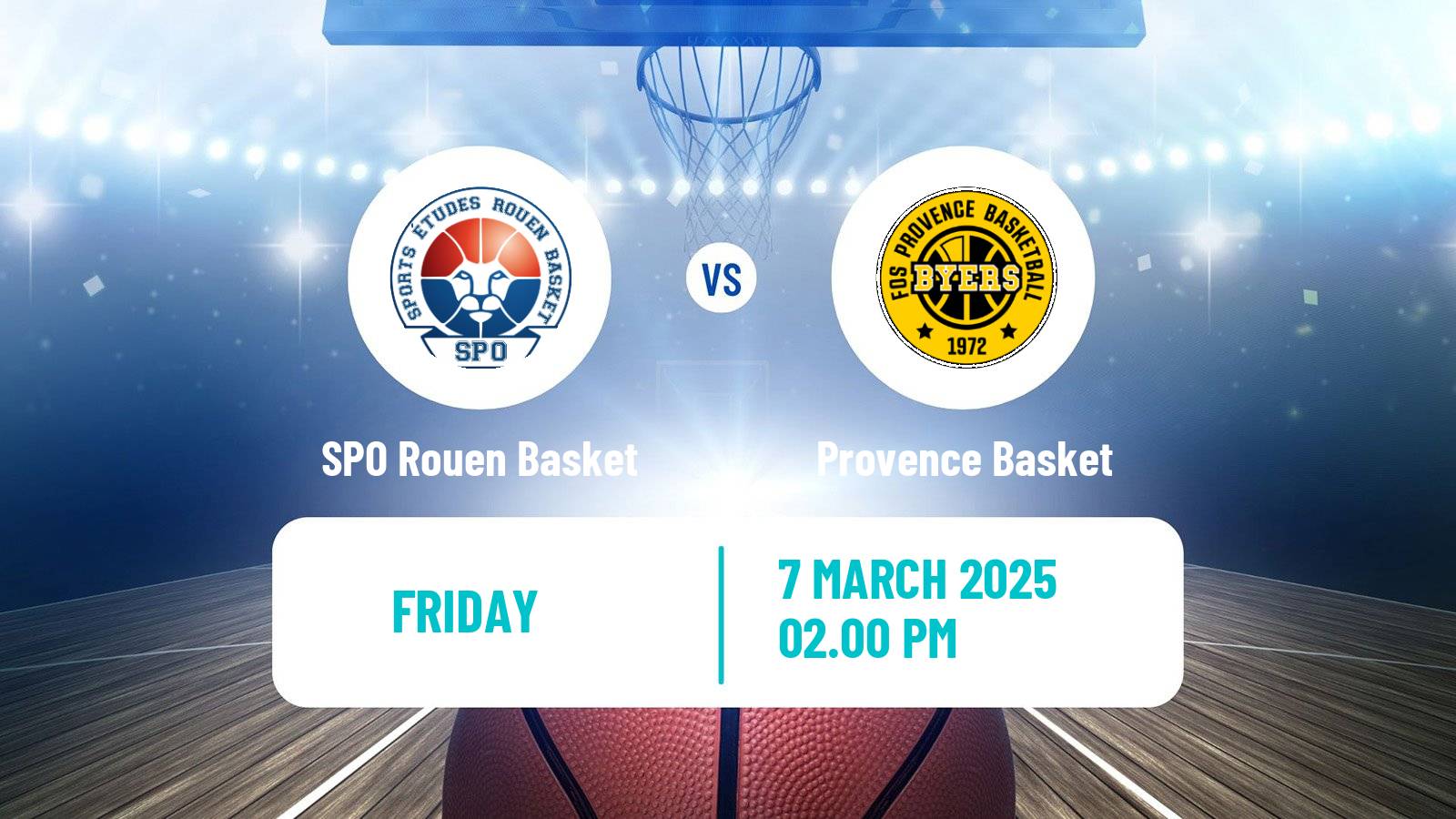 Basketball French LNB Pro B SPO Rouen Basket - Provence Basket