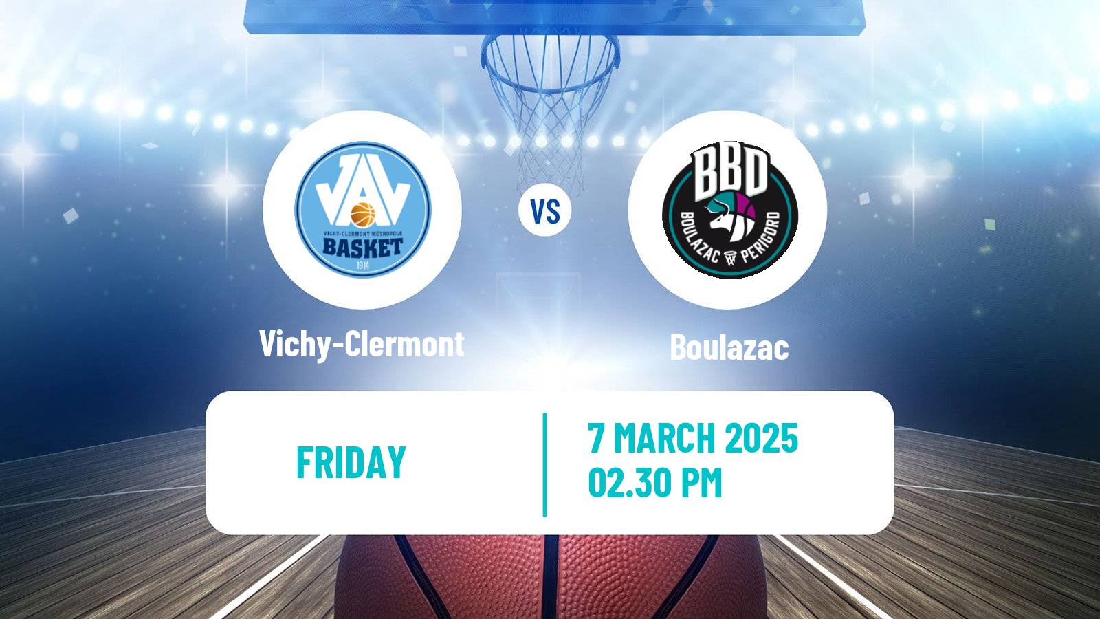 Basketball French LNB Pro B Vichy-Clermont - Boulazac