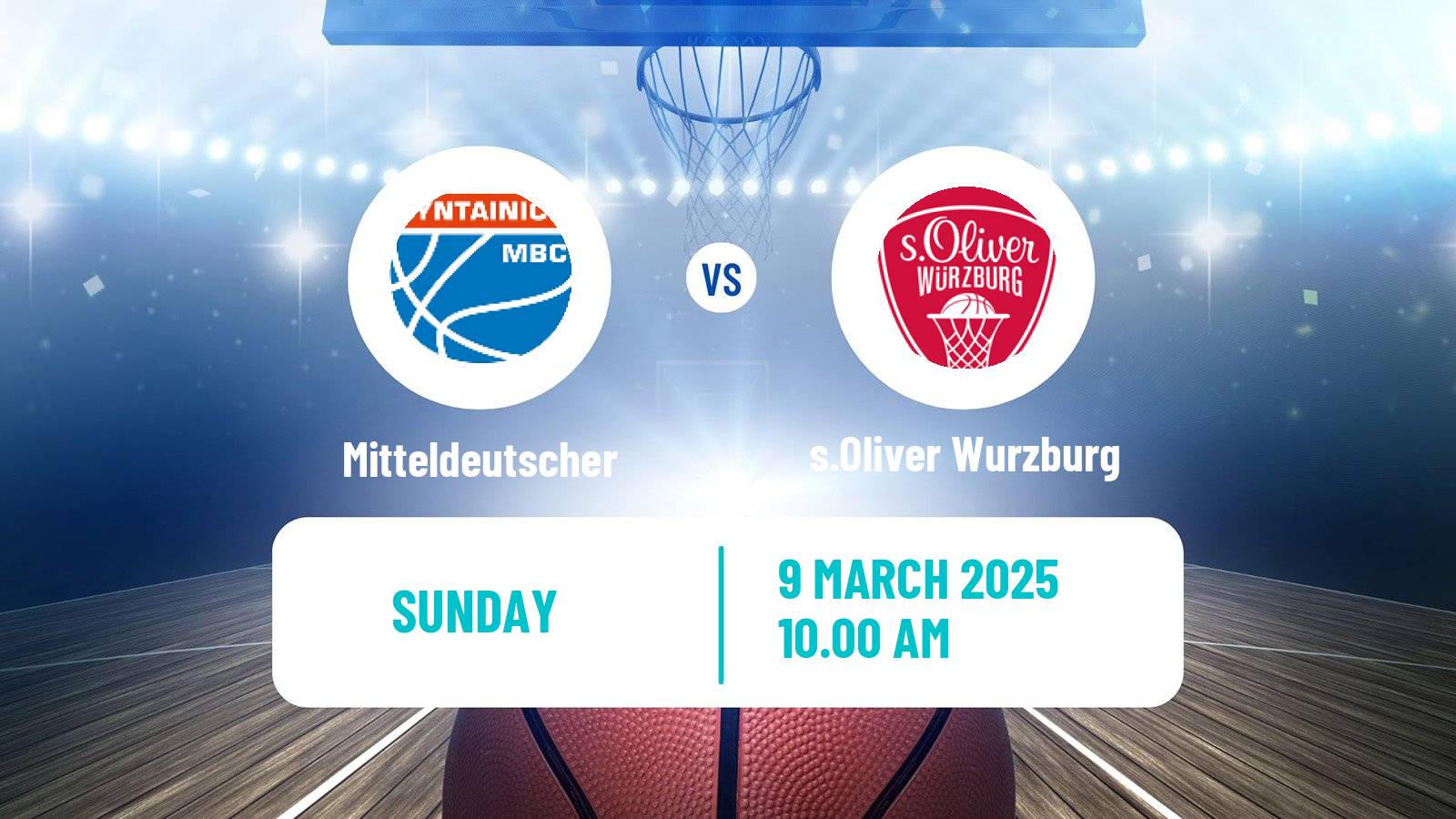 Basketball German BBL Mitteldeutscher - s.Oliver Wurzburg