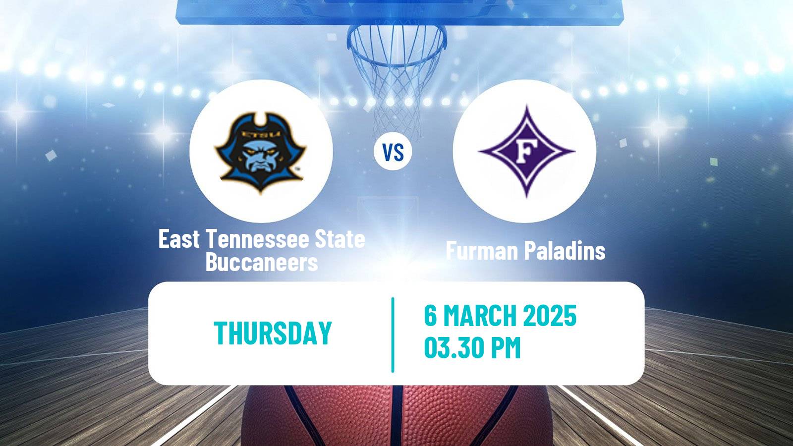 Basketball NCAA College Basketball Women East Tennessee State Buccaneers - Furman Paladins