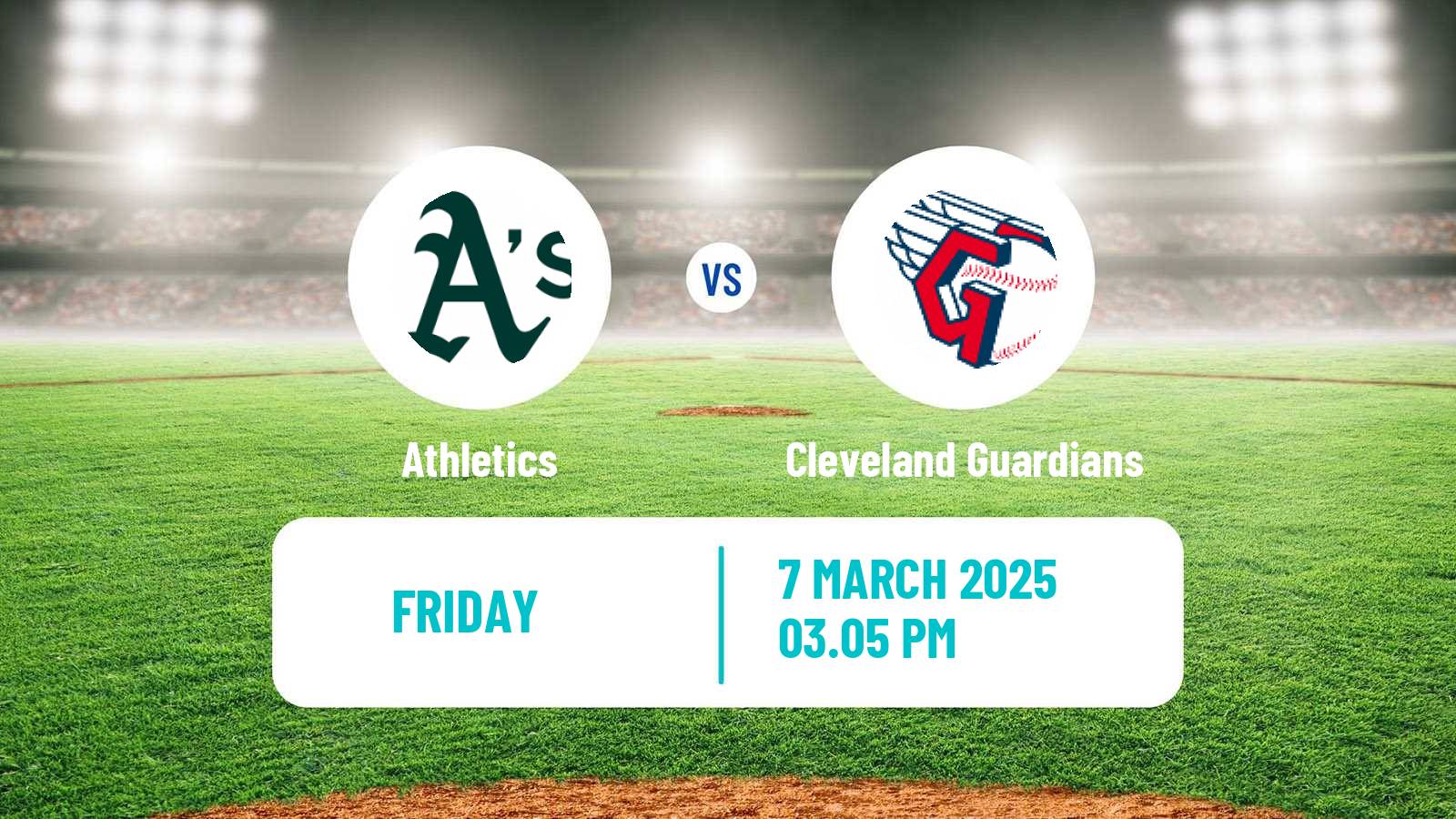 Baseball MLB Spring Training Athletics - Cleveland Guardians